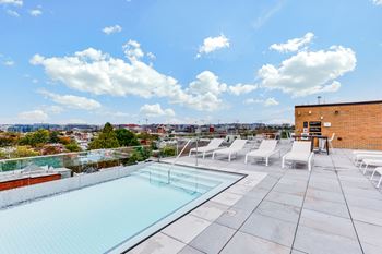 The Stanton infinity rooftop pool open year round!